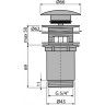 Водослив ALCAPLAST A392-N-P для умывальника click/clack 5/4